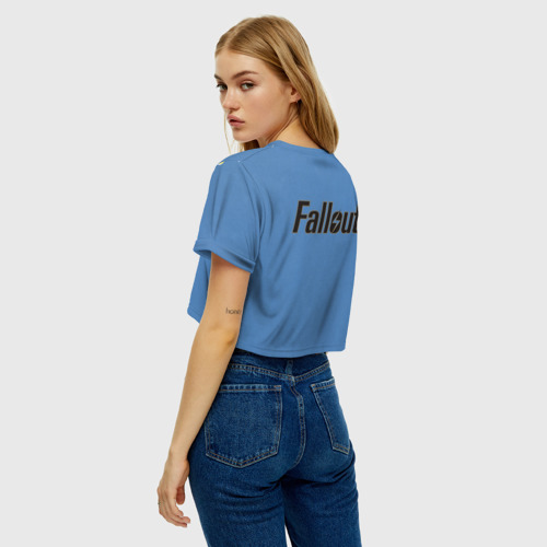 Женская футболка Crop-top 3D Fallout, цвет 3D печать - фото 5