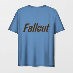 Футболка с принтом Fallout для мужчины, вид сзади №1. Цвет основы: белый