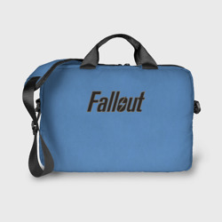 Сумка с принтом Fallout для любого человека, вид сзади №1. Цвет основы: белый