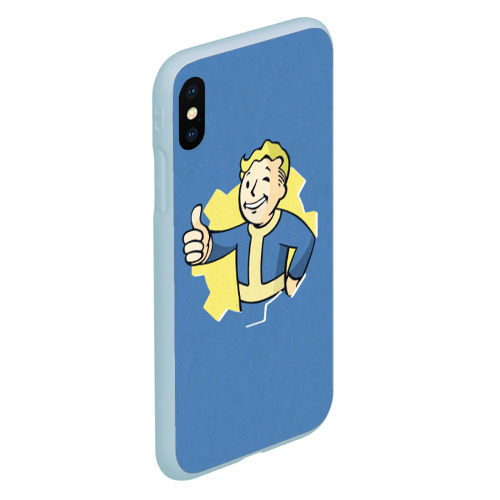 Чехол для iPhone XS Max матовый Fallout, цвет голубой - фото 3