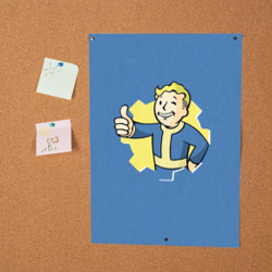Постер с принтом Fallout для любого человека, вид спереди №2. Цвет основы: белый