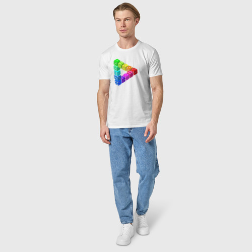 Мужская футболка хлопок Невозможный треугольник - фото 5