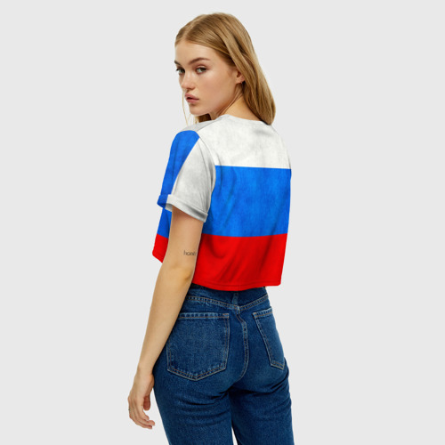 Женская футболка Crop-top 3D Russia (from 29), цвет 3D печать - фото 5