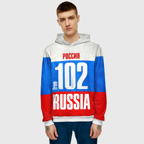 Мужская толстовка 3D Russia (from 102), цвет белый - фото 3