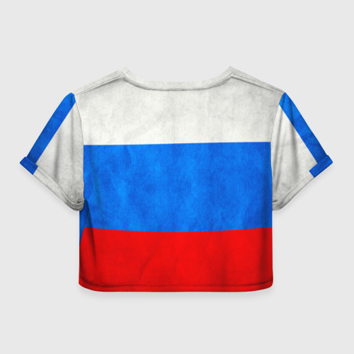 Женская футболка Crop-top 3D Russia (from 124), цвет 3D печать - фото 2