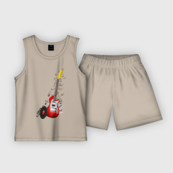 Детская пижама с шортами хлопок Бас-гитара
