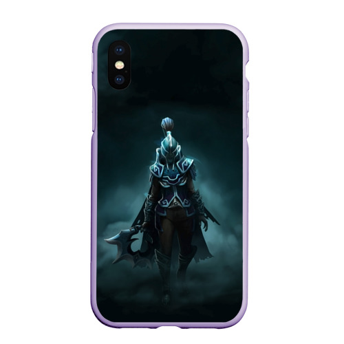 Чехол для iPhone XS Max матовый Dota 2 Phantom Assasin, цвет светло-сиреневый