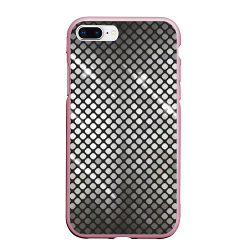 Чехол для iPhone 7Plus/8 Plus матовый Silver style, цвет розовый