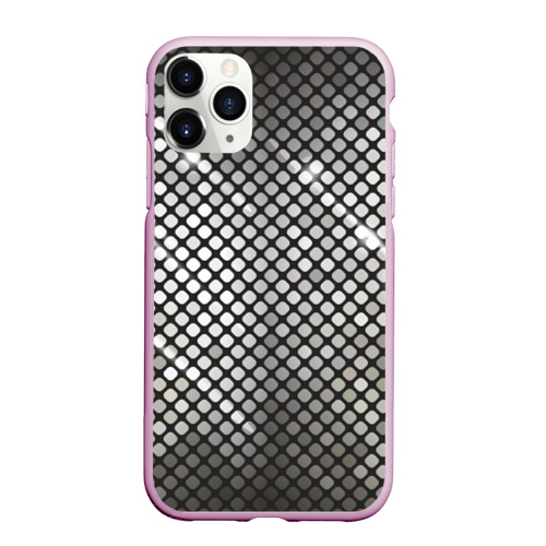 Чехол для iPhone 11 Pro Max матовый Silver style, цвет розовый