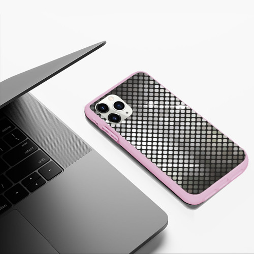 Чехол для iPhone 11 Pro Max матовый Silver style, цвет розовый - фото 5