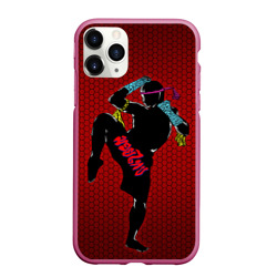 Чехол для iPhone 11 Pro Max матовый Muay thai 1