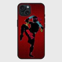 Чехол силиконовый для Apple iPhone 15 матовый Muay thai 1