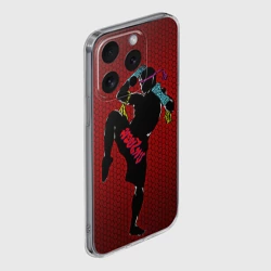 Чехол для iPhone 15 Pro силиконовый с защитой камеры Muay thai 1 - фото 2