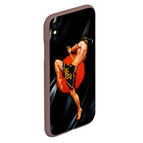 Чехол для iPhone XS Max матовый Muay thai 4, цвет коричневый - фото 3