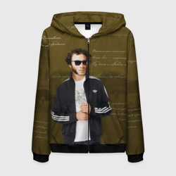 Мужская толстовка 3D на молнии Пушкин