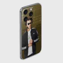 Чехол для iPhone 15 Pro силиконовый с защитой камеры Пушкин - фото 2