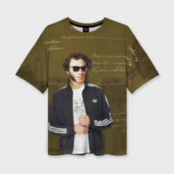 Женская футболка oversize 3D Пушкин