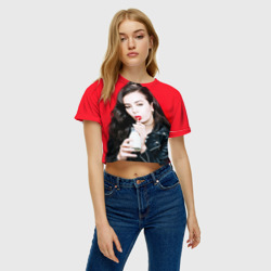 Женская футболка Crop-top 3D Charli XCX - фото 2