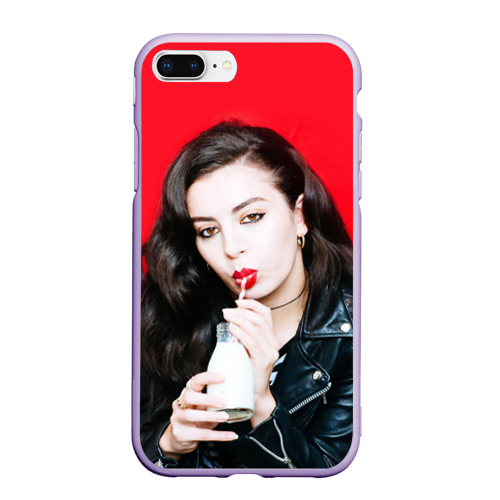 Чехол для iPhone 7Plus/8 Plus матовый Charli XCX, цвет светло-сиреневый