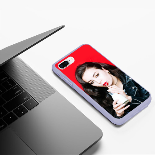 Чехол для iPhone 7Plus/8 Plus матовый Charli XCX, цвет светло-сиреневый - фото 5