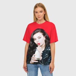 Женская футболка oversize 3D Charli XCX - фото 2