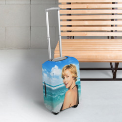 Чехол для чемодана 3D Шарлиз Терон - фото 2