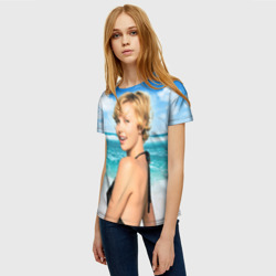 Женская футболка 3D Шарлиз Терон - фото 2