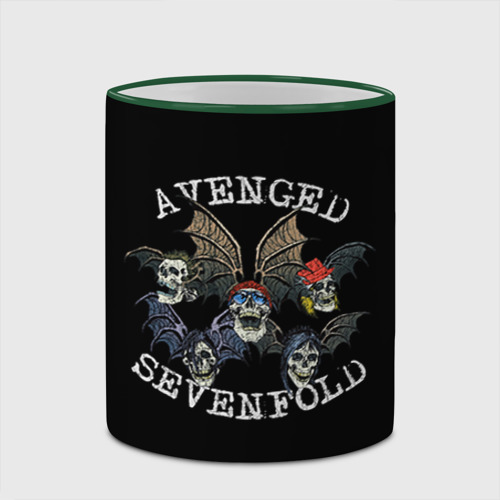 Кружка с полной запечаткой Avenged Sevenfold, цвет Кант зеленый - фото 4