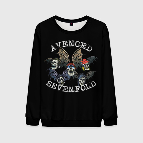 Мужской свитшот 3D Avenged Sevenfold, цвет черный