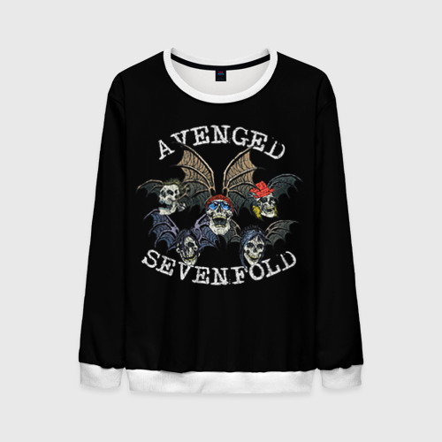 Мужской свитшот 3D Avenged Sevenfold, цвет белый