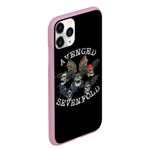 Чехол для iPhone 11 Pro Max матовый Avenged Sevenfold, цвет розовый - фото 3