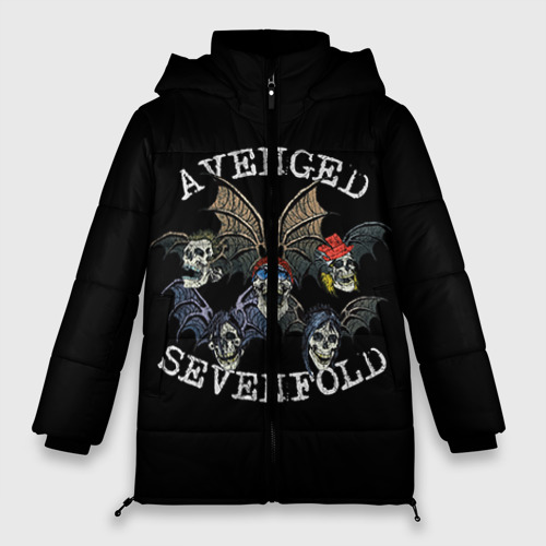 Женская зимняя куртка Oversize Avenged Sevenfold, цвет светло-серый