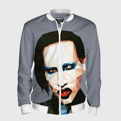 Мужской бомбер 3D Mаrilyn Manson Фото 01 Мужской бомбер 3D Mаrilyn Manson Фото 01