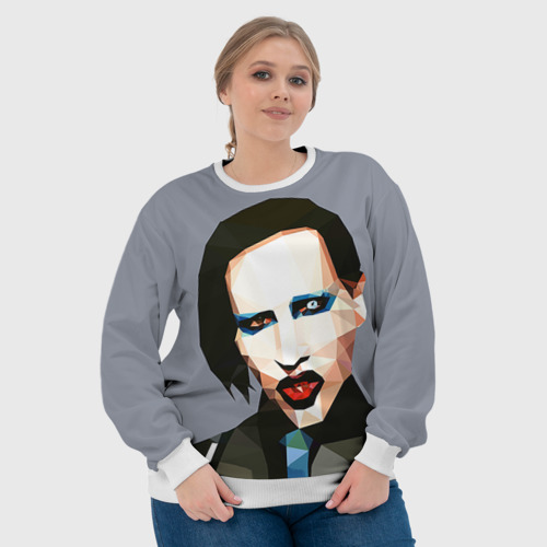 Женский свитшот 3D Mаrilyn Manson - фото 6