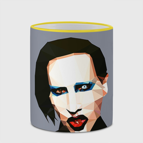 Кружка с полной запечаткой Mаrilyn Manson, цвет Кант желтый - фото 4