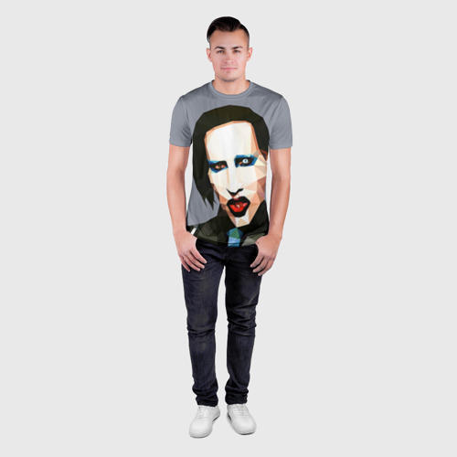 Мужская футболка 3D Slim Mаrilyn Manson, цвет 3D печать - фото 4