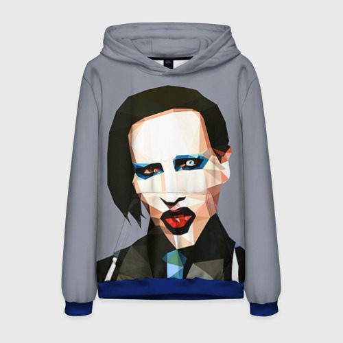 Мужская толстовка 3D Mаrilyn Manson, цвет синий