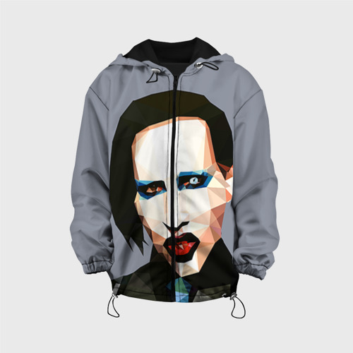 Детская куртка 3D Mаrilyn Manson, цвет черный