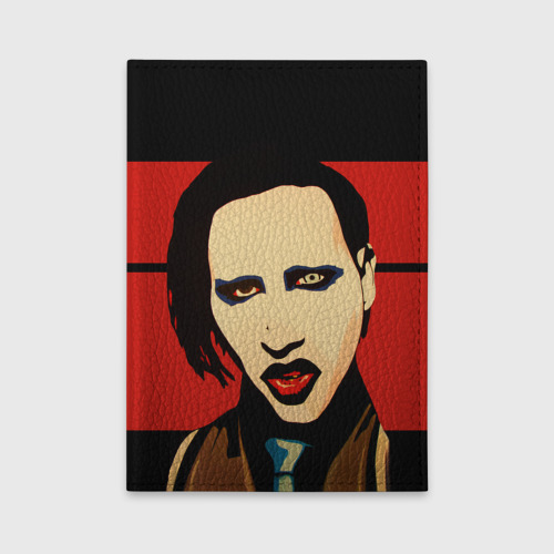 Обложка для автодокументов Mаrilyn Manson, цвет черный