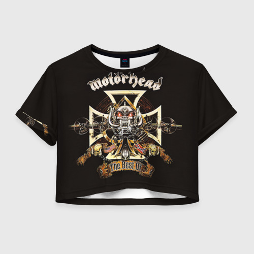 Женская футболка Crop-top 3D Motorhead, цвет 3D печать