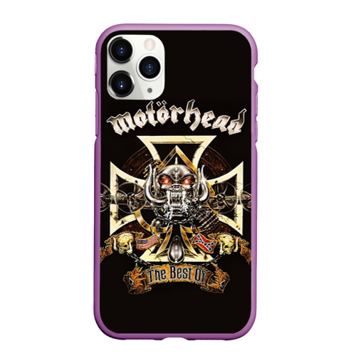 Чехол для iPhone 11 Pro Max матовый Motorhead, цвет фиолетовый