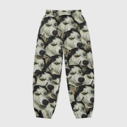 Женские джоггеры оверсайз 3D Хаски хитрый паттерн