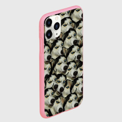 Чехол для iPhone 11 Pro Max матовый Хаски хитрый паттерн - фото 2