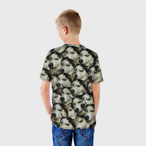 Детская футболка 3D Хаски, цвет 3D печать - фото 4