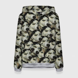 Женская толстовка 3D Хаски хитрый паттерн