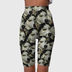 Велосипедки 3D Хаски хитрый паттерн - фото 2