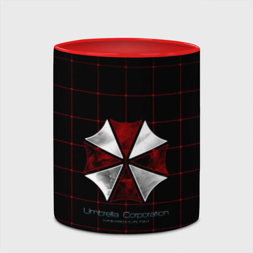 Кружка с полной запечаткой Umbrella Corporation - 2, цвет белый + красный - фото 4