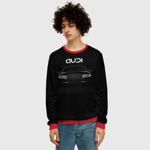 Мужской свитшот 3D Audi, цвет красный - фото 3