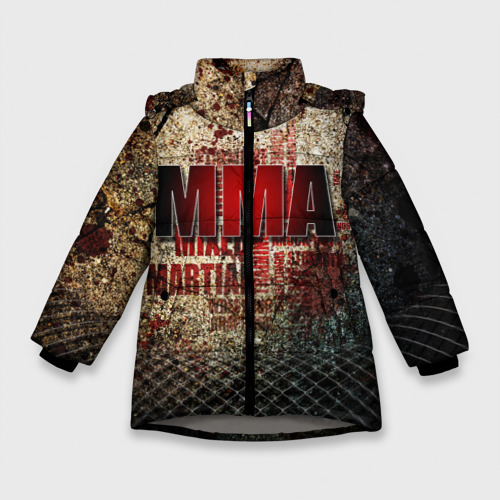 Зимняя куртка для девочек 3D MMA, цвет светло-серый