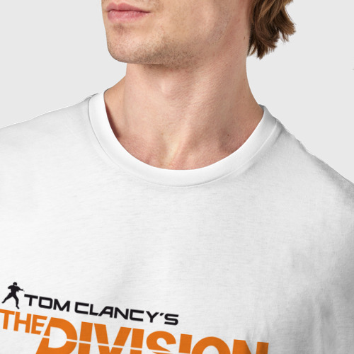 Мужская футболка хлопок Division, цвет белый - фото 6